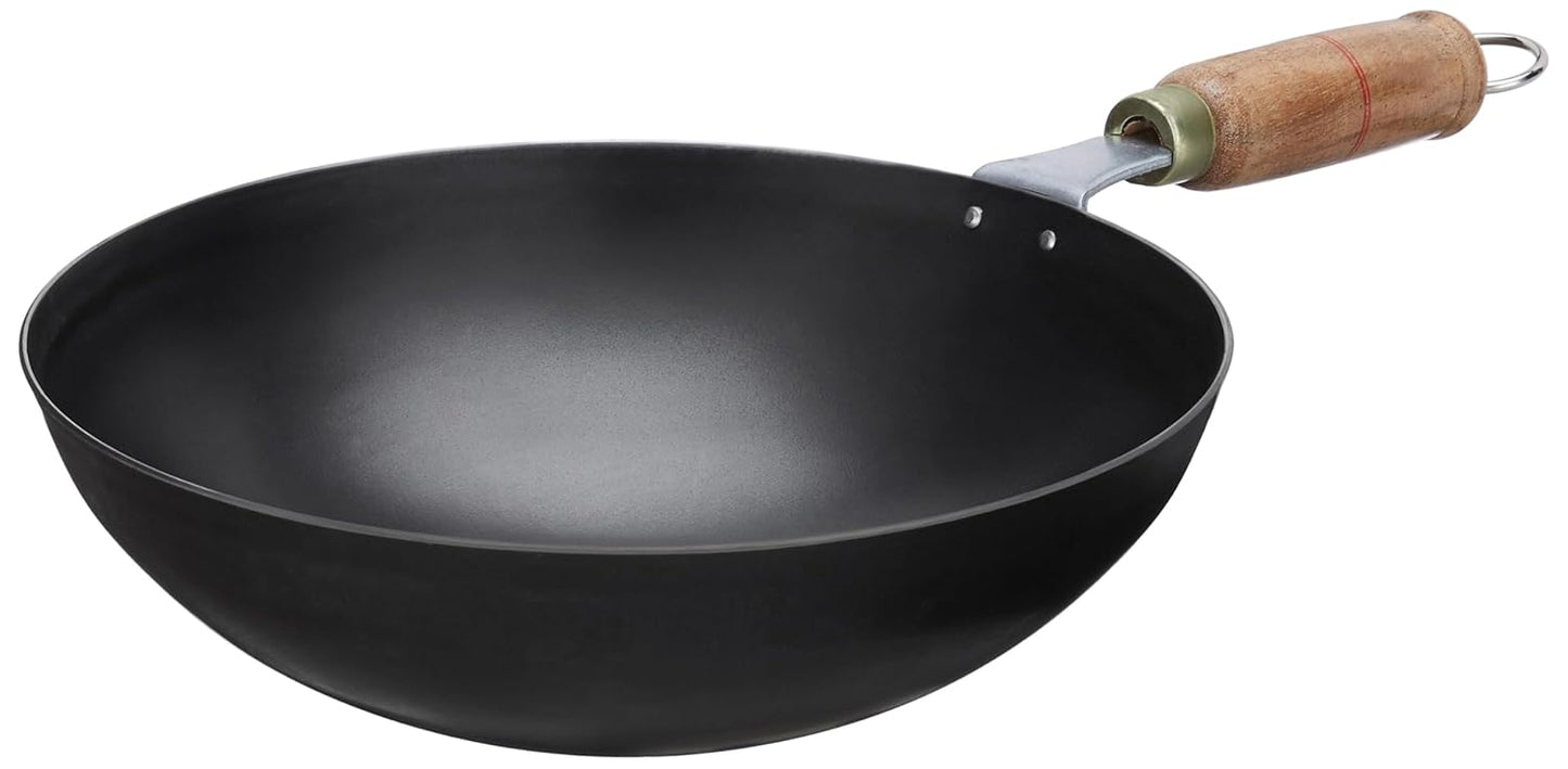 Primem pure iron fry pan and wooden hendal strong body Long lasting