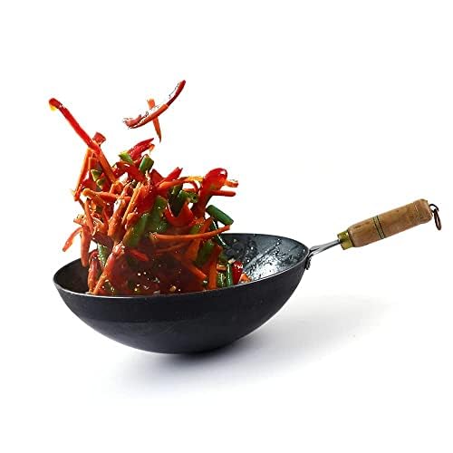 Primem pure iron fry pan and wooden hendal strong body Long lasting