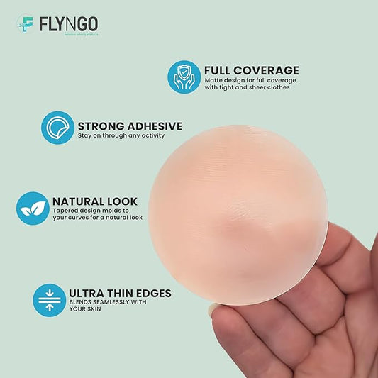 Nipple Covers Reusable Comfortable Invisible Adhesive Silicone Pasties for Women