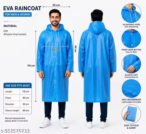 Reusable Long Raincoat Combo pack  (Pack Of 5)
