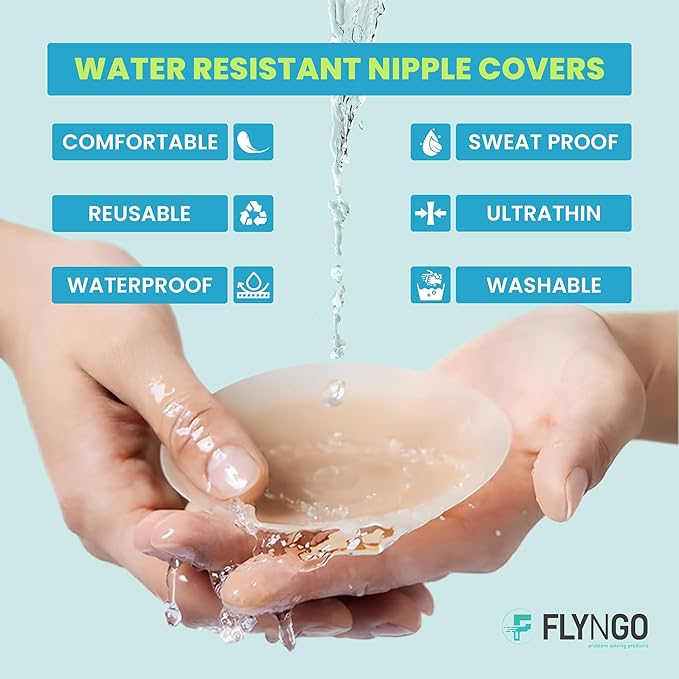 Nipple Covers Reusable Comfortable Invisible Adhesive Silicone Pasties for Women